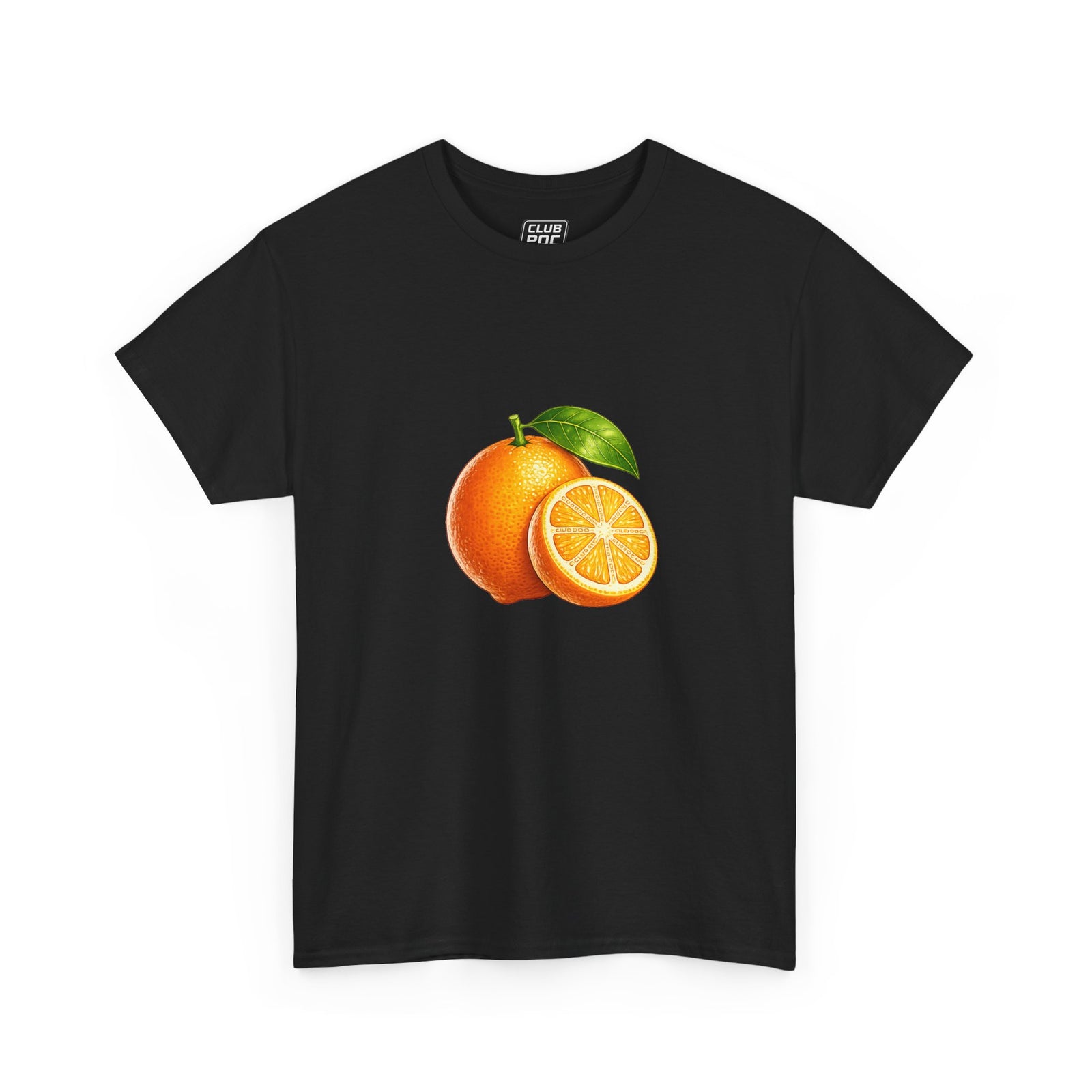 Club PDC Orange Fruit Graphic Tee — Fresh Citrus Retro Shirt