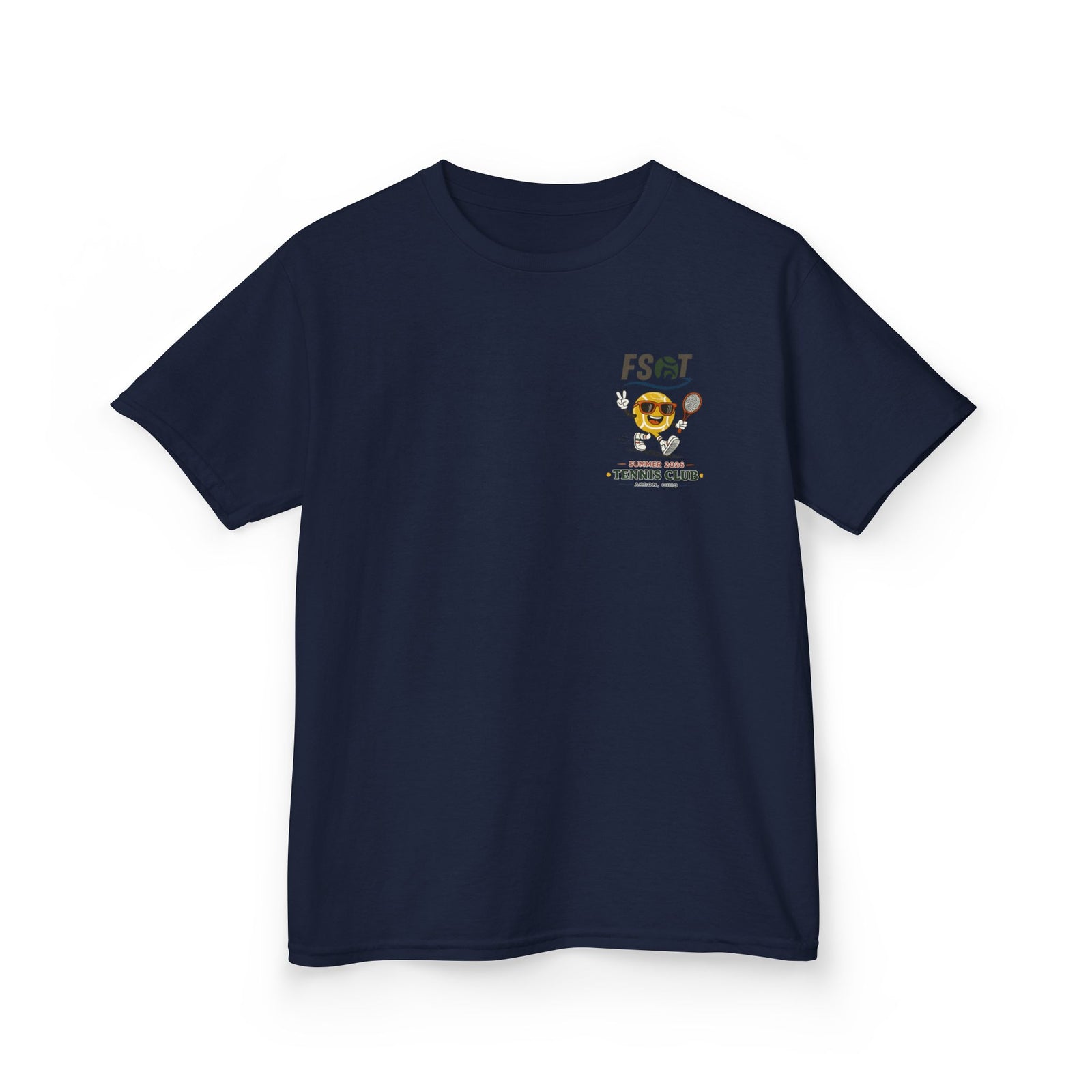 Kids Tee — "Good Vibes, Great Serves" Retro Tennis Club Shirt