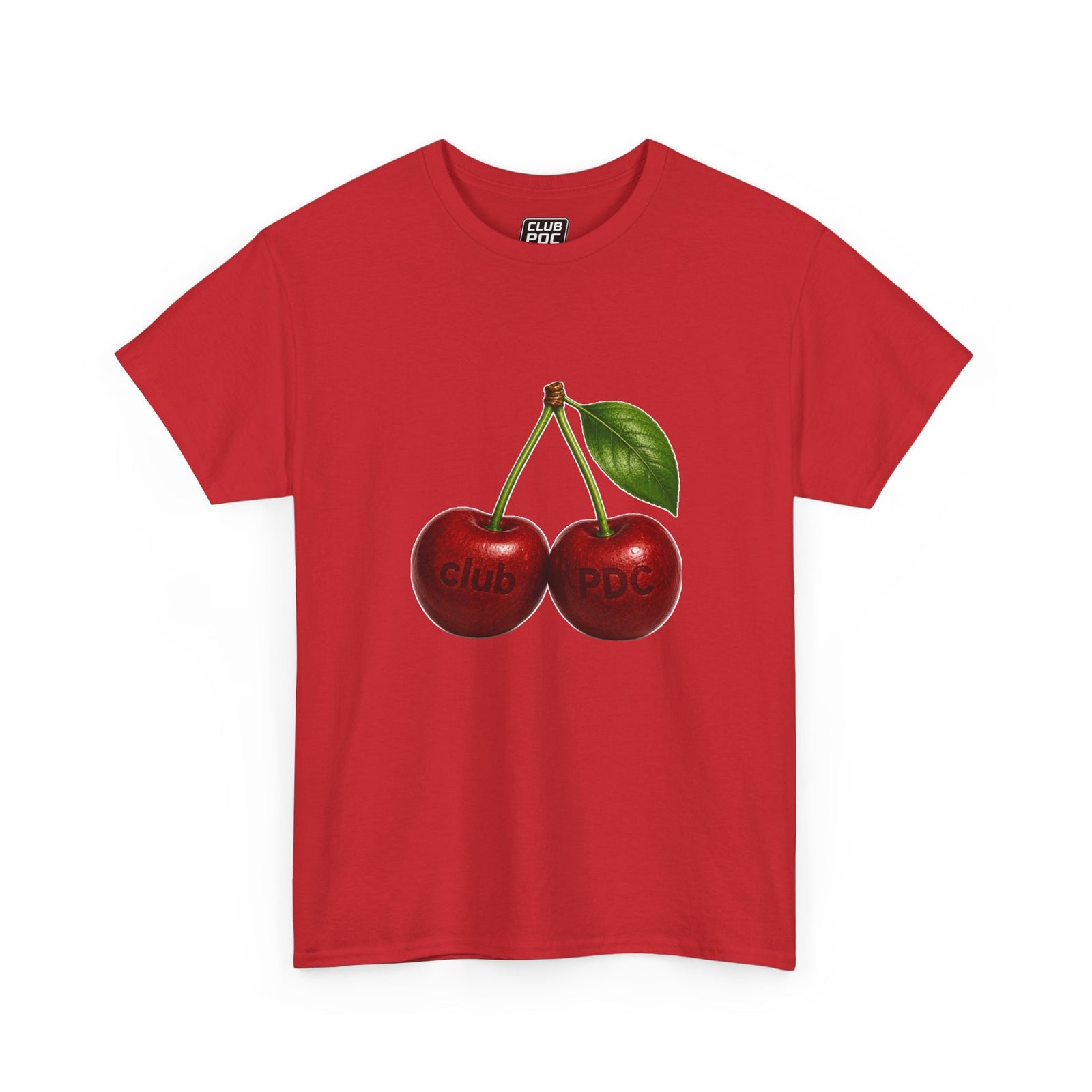Club PDC Cherry Graphic Tee — Retro Fruit Illustration T-Shirt