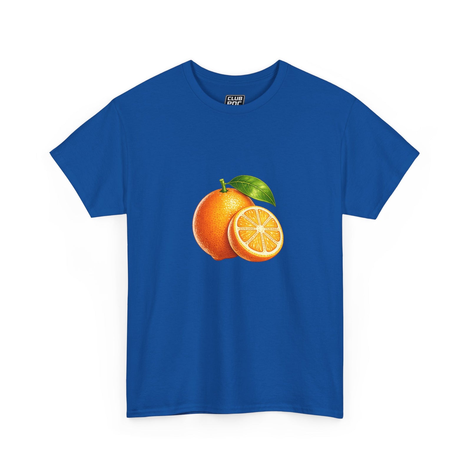 Club PDC Orange Fruit Graphic Tee — Fresh Citrus Retro Shirt