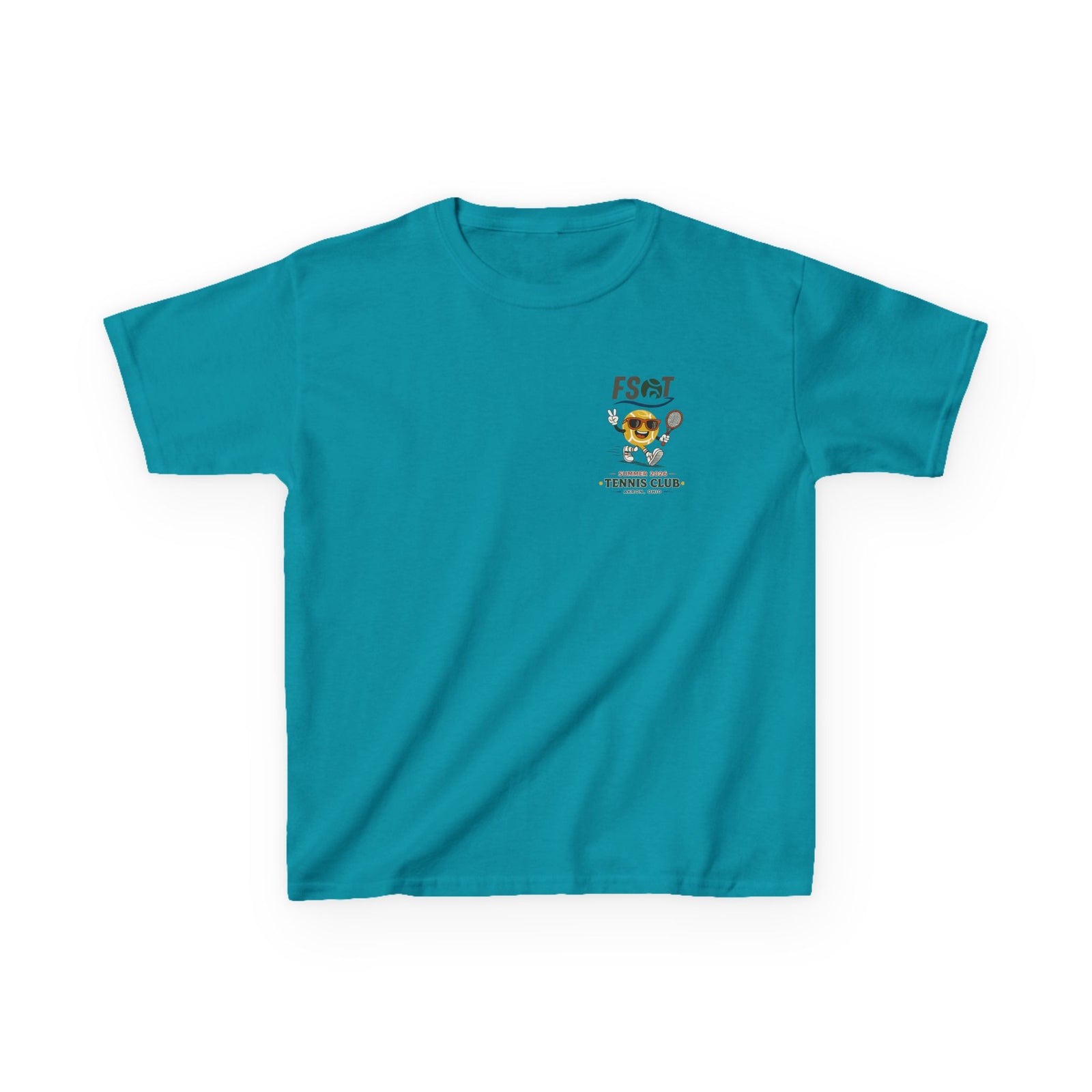 Kids Tee — "Good Vibes, Great Serves" Retro Tennis Club Shirt