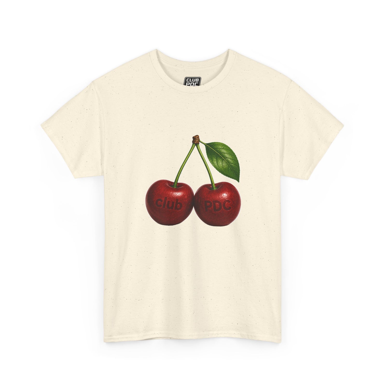 Club PDC Cherry Graphic Tee — Retro Fruit Illustration T-Shirt