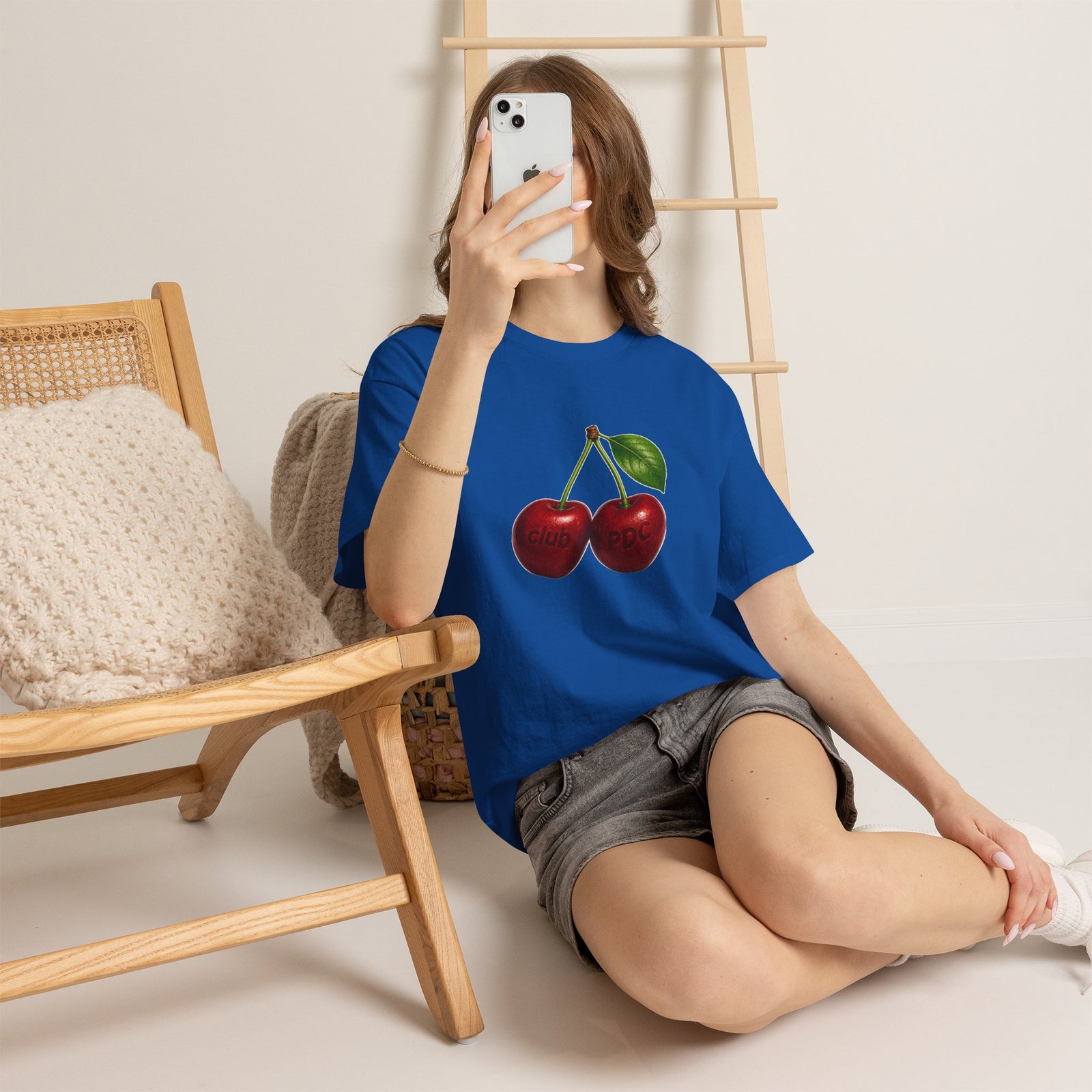 Club PDC Cherry Graphic Tee — Retro Fruit Illustration T-Shirt