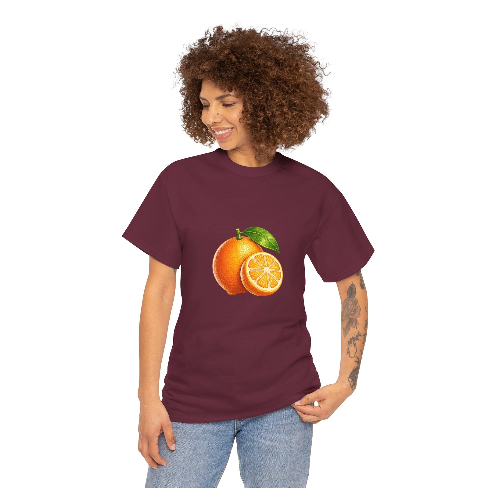 Club PDC Orange Fruit Graphic Tee — Fresh Citrus Retro Shirt