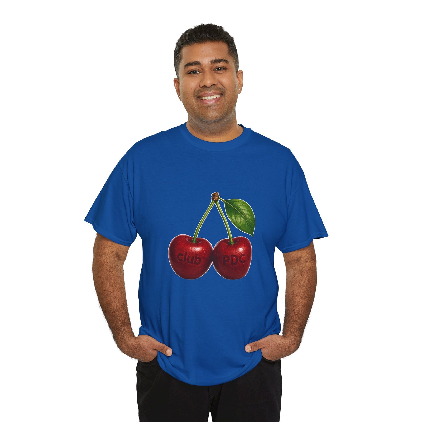 Club PDC Cherry Graphic Tee — Retro Fruit Illustration T-Shirt