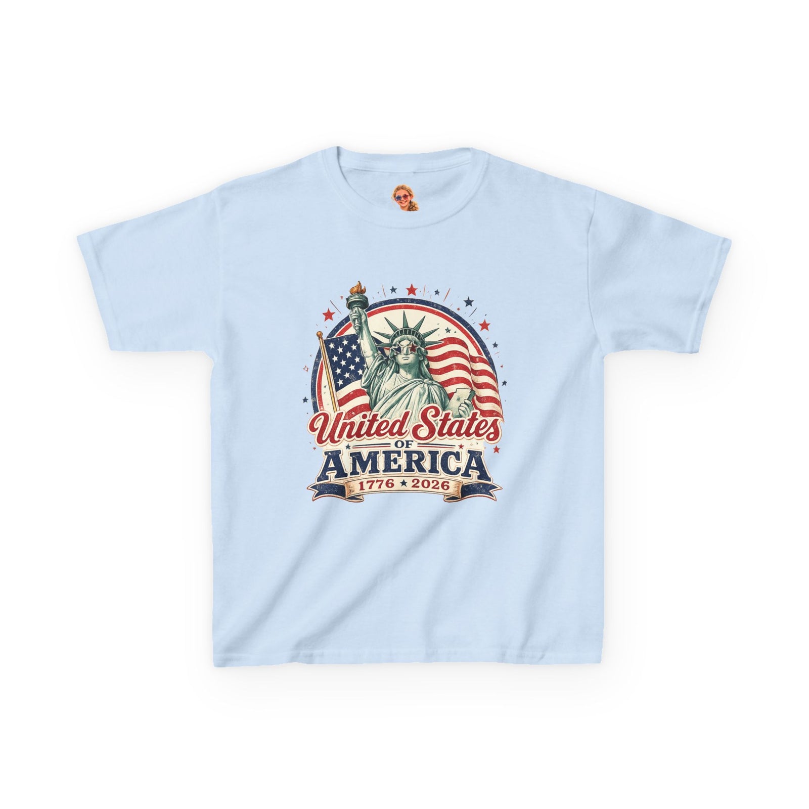 Kids Statue of Liberty 250th T-Shirt — America Anniversary Tee