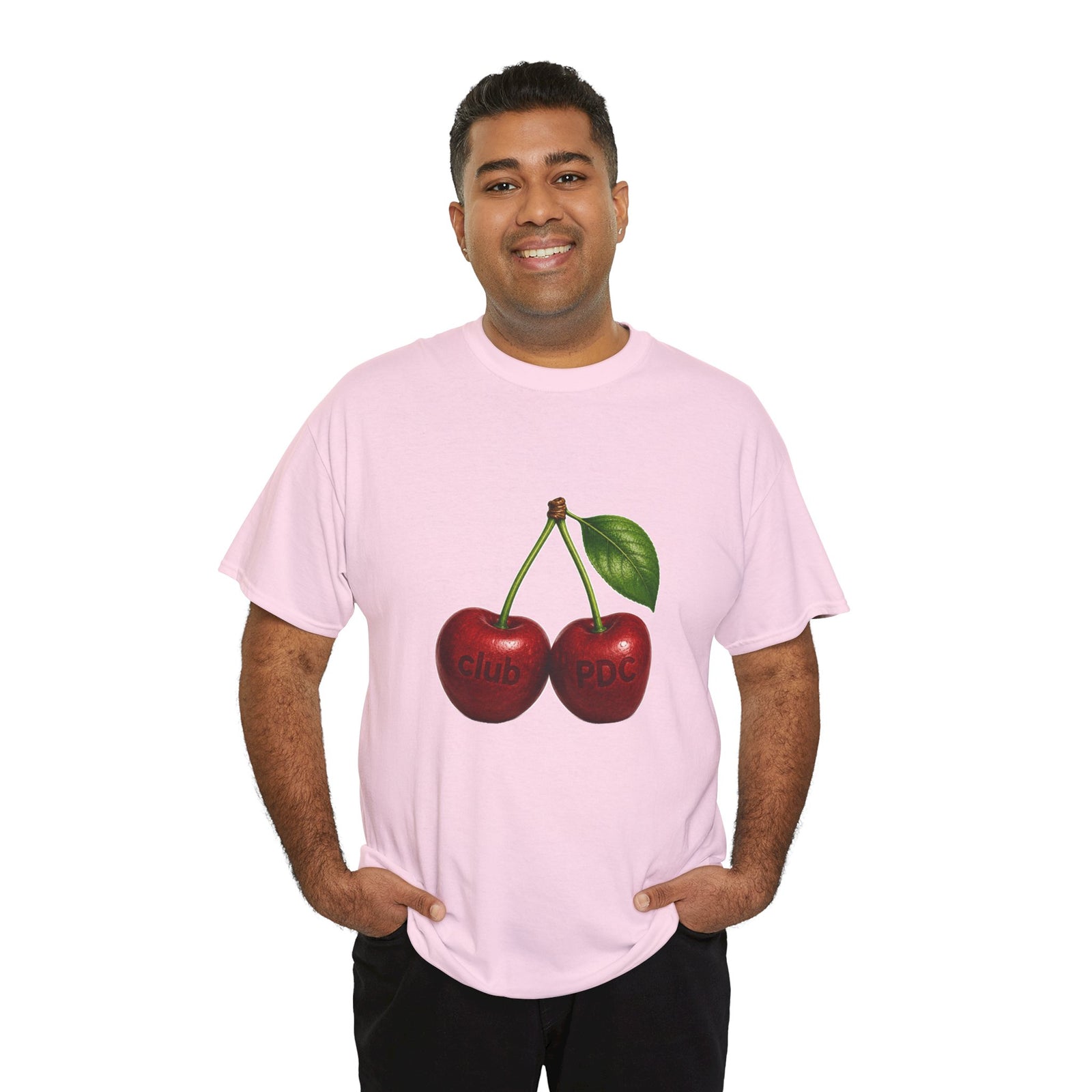 Club PDC Cherry Graphic Tee — Retro Fruit Illustration T-Shirt