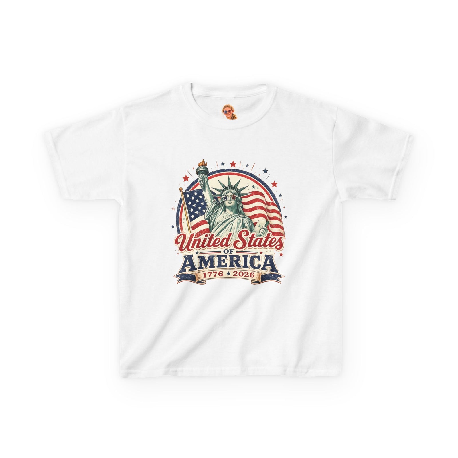 Kids Statue of Liberty 250th T-Shirt — America Anniversary Tee