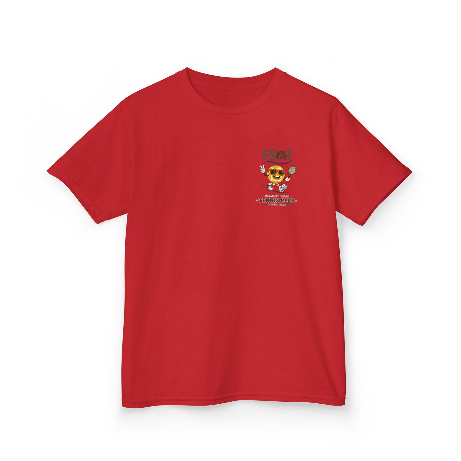 Kids Tee — "Good Vibes, Great Serves" Retro Tennis Club Shirt