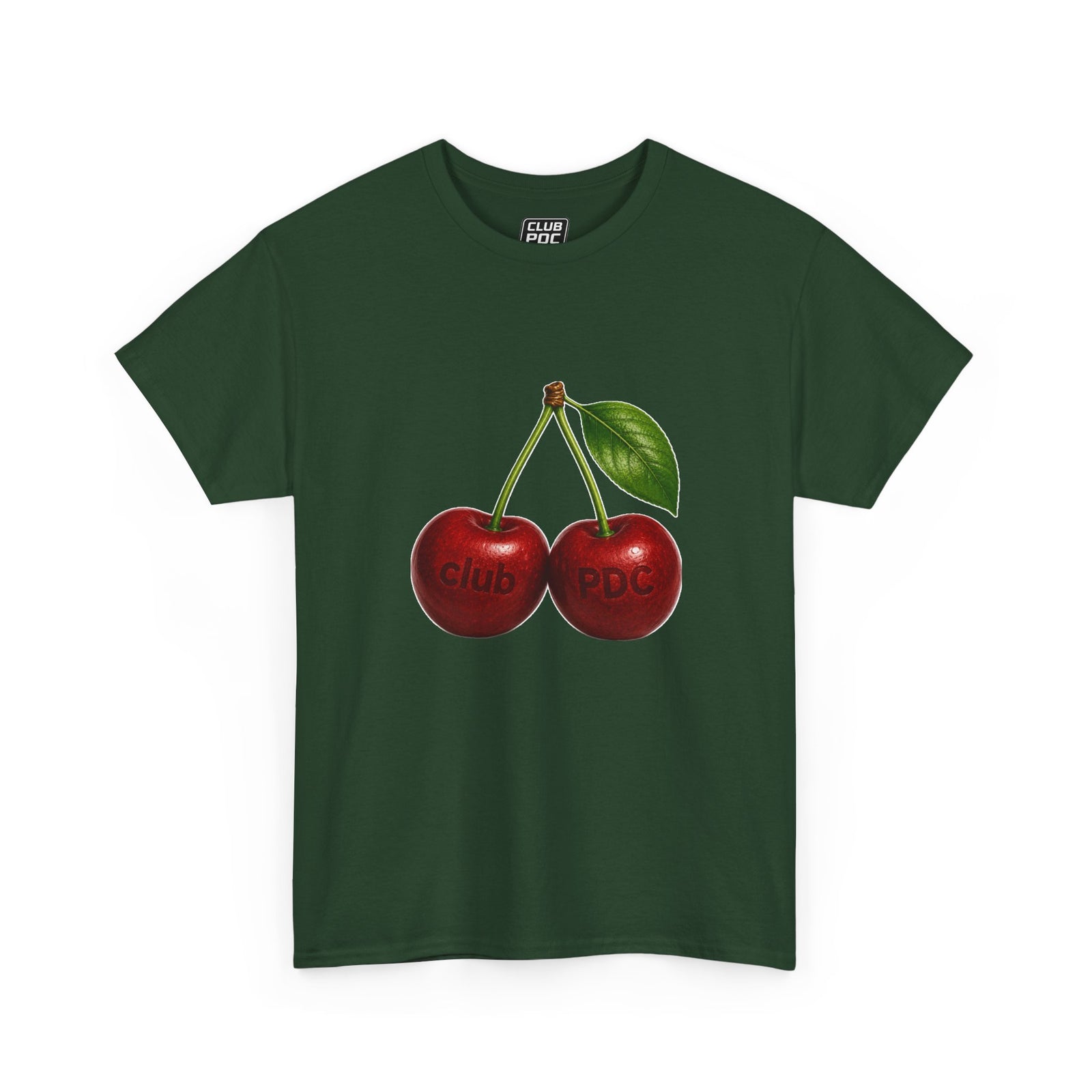 Club PDC Cherry Graphic Tee — Retro Fruit Illustration T-Shirt