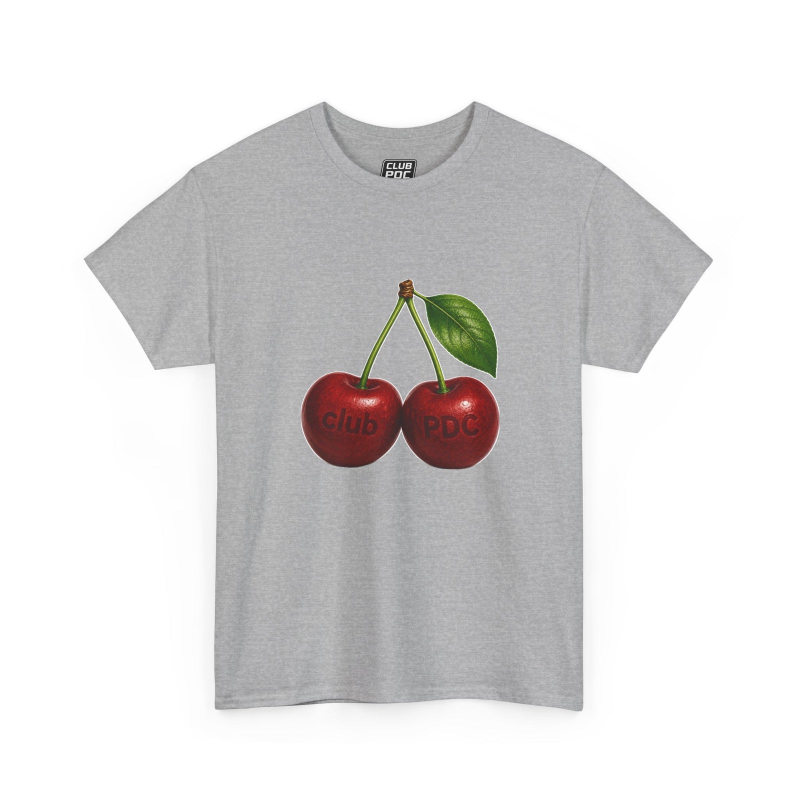 Club PDC Cherry Graphic Tee — Retro Fruit Illustration T-Shirt
