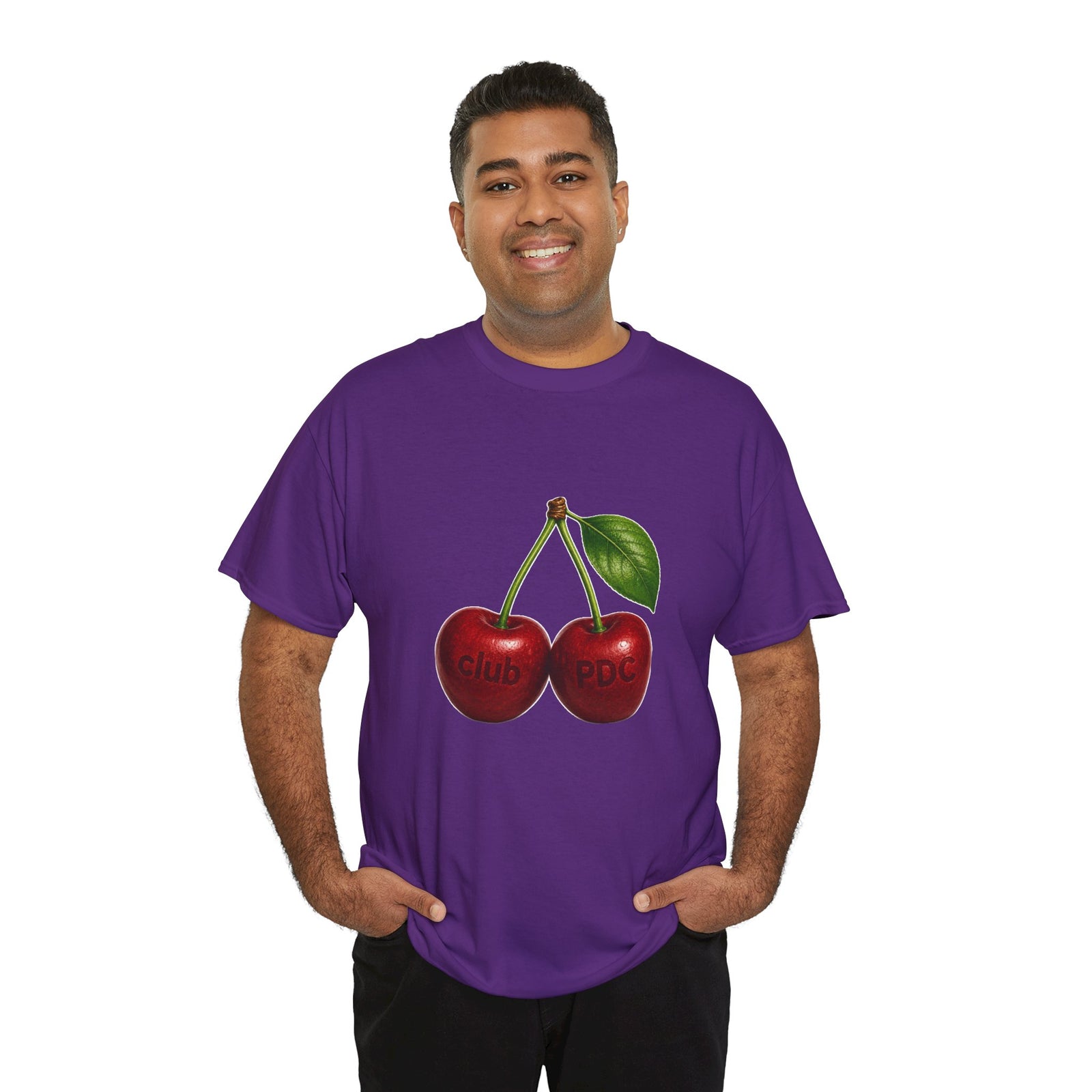 Club PDC Cherry Graphic Tee — Retro Fruit Illustration T-Shirt
