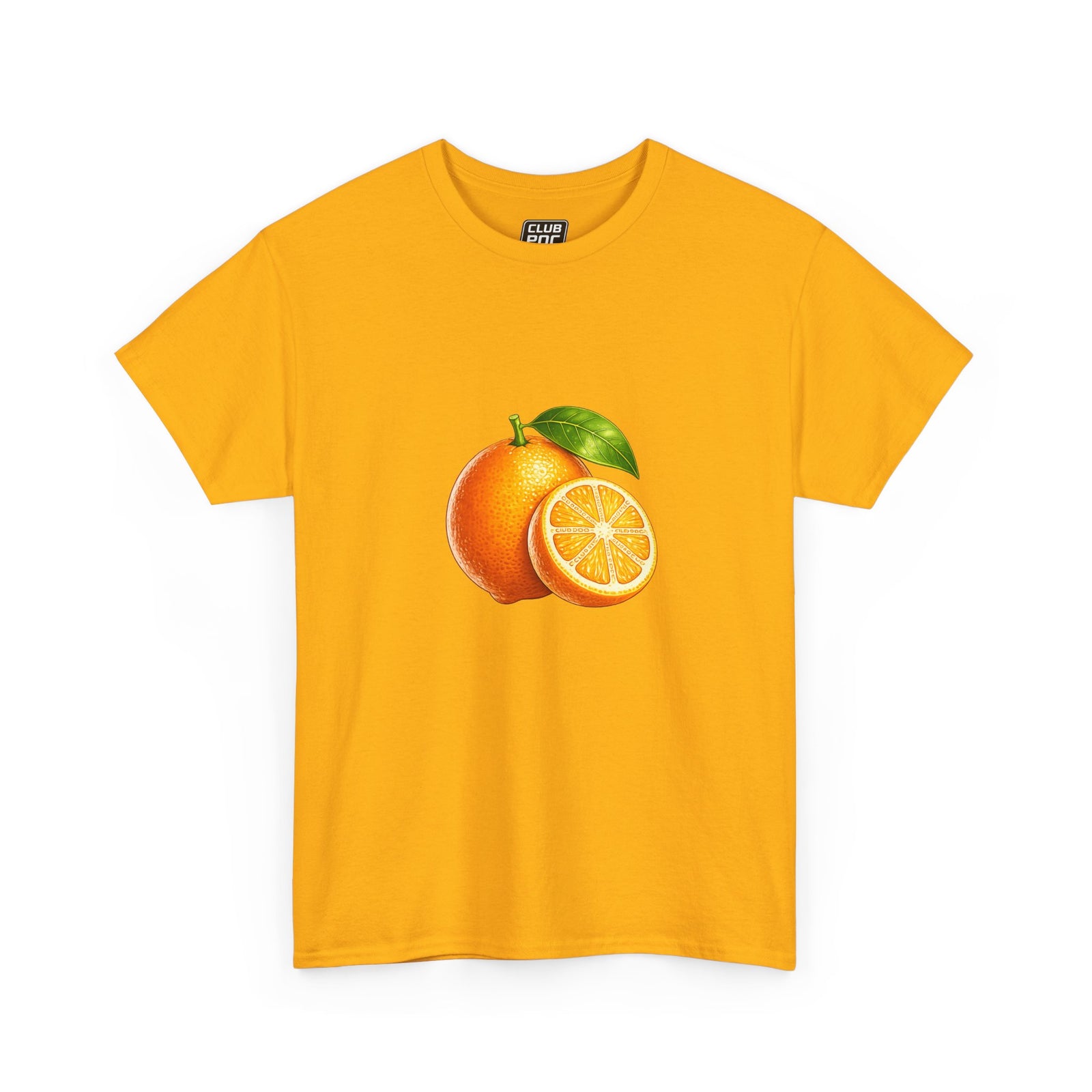 Club PDC Orange Fruit Graphic Tee — Fresh Citrus Retro Shirt