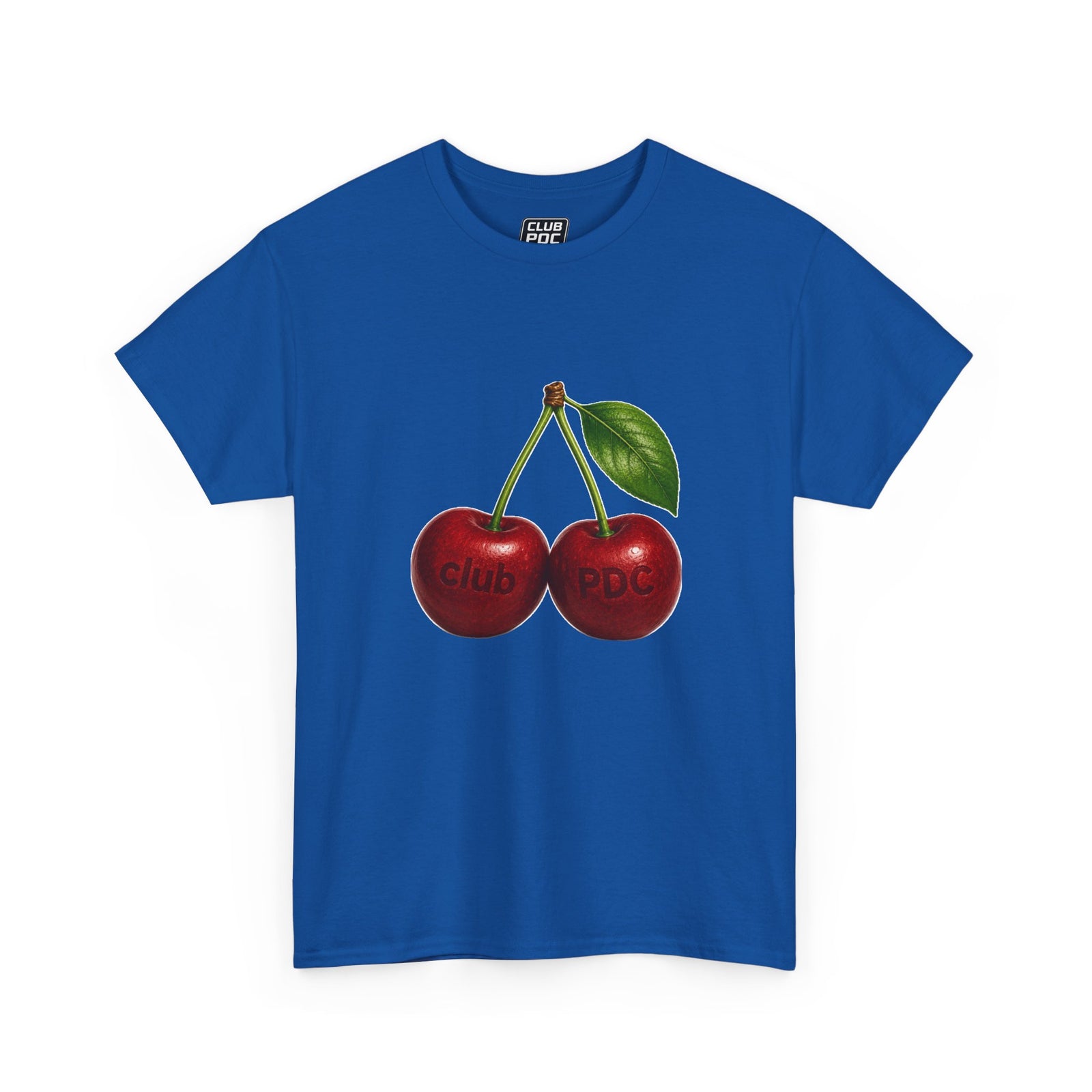 Club PDC Cherry Graphic Tee — Retro Fruit Illustration T-Shirt