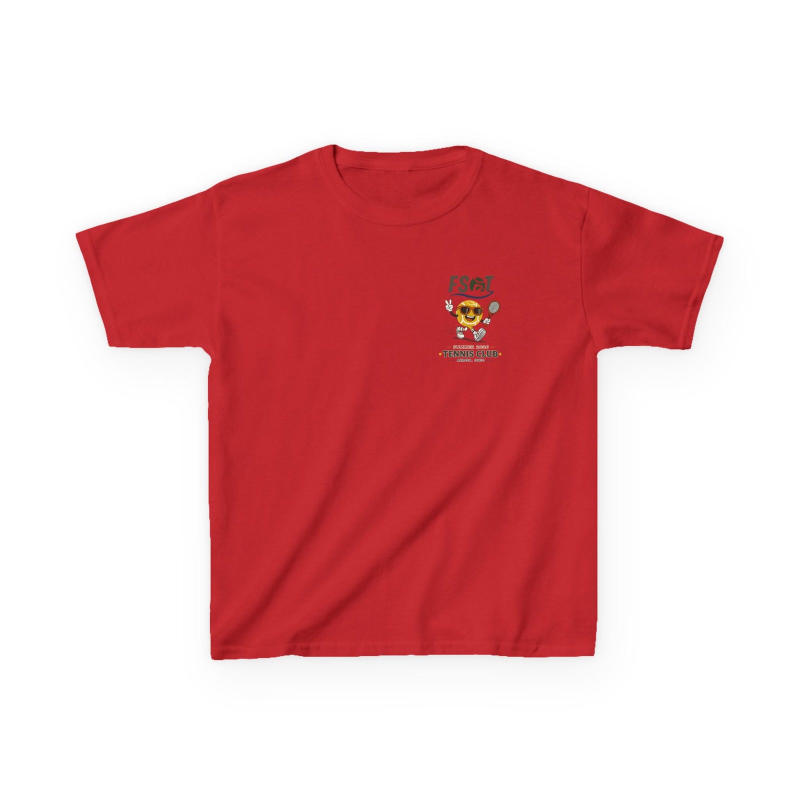 Kids Tee — "Good Vibes, Great Serves" Retro Tennis Club Shirt