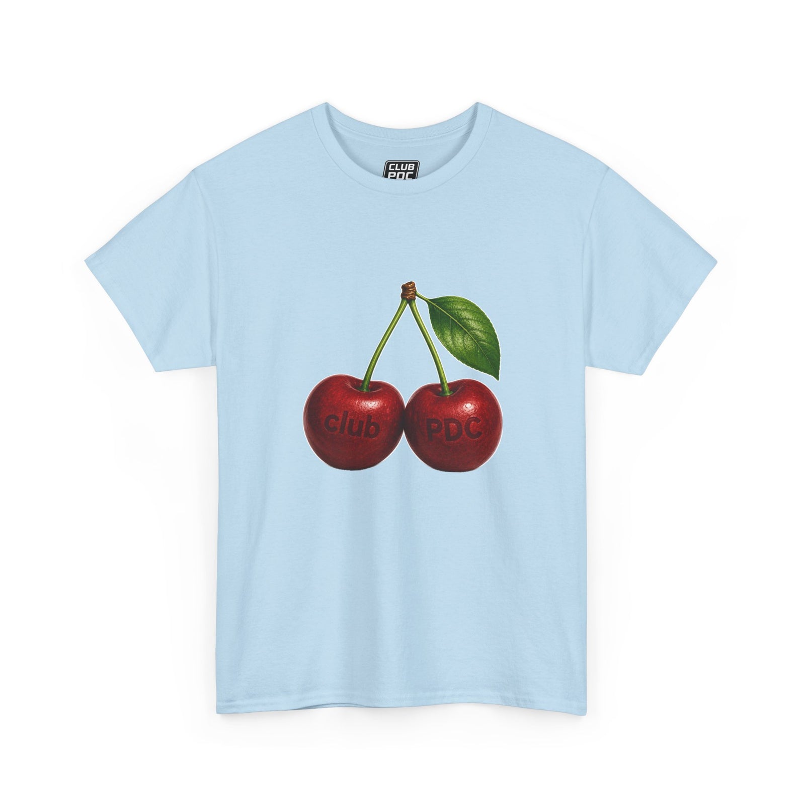 Club PDC Cherry Graphic Tee — Retro Fruit Illustration T-Shirt