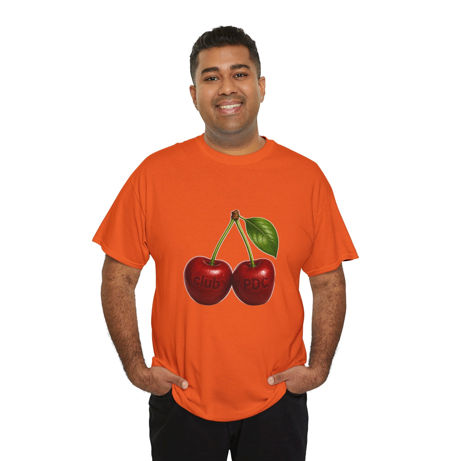 Club PDC Cherry Graphic Tee — Retro Fruit Illustration T-Shirt