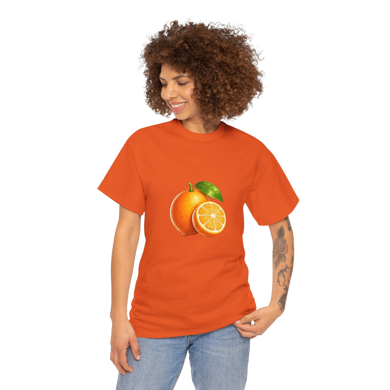 Club PDC Orange Fruit Graphic Tee — Fresh Citrus Retro Shirt