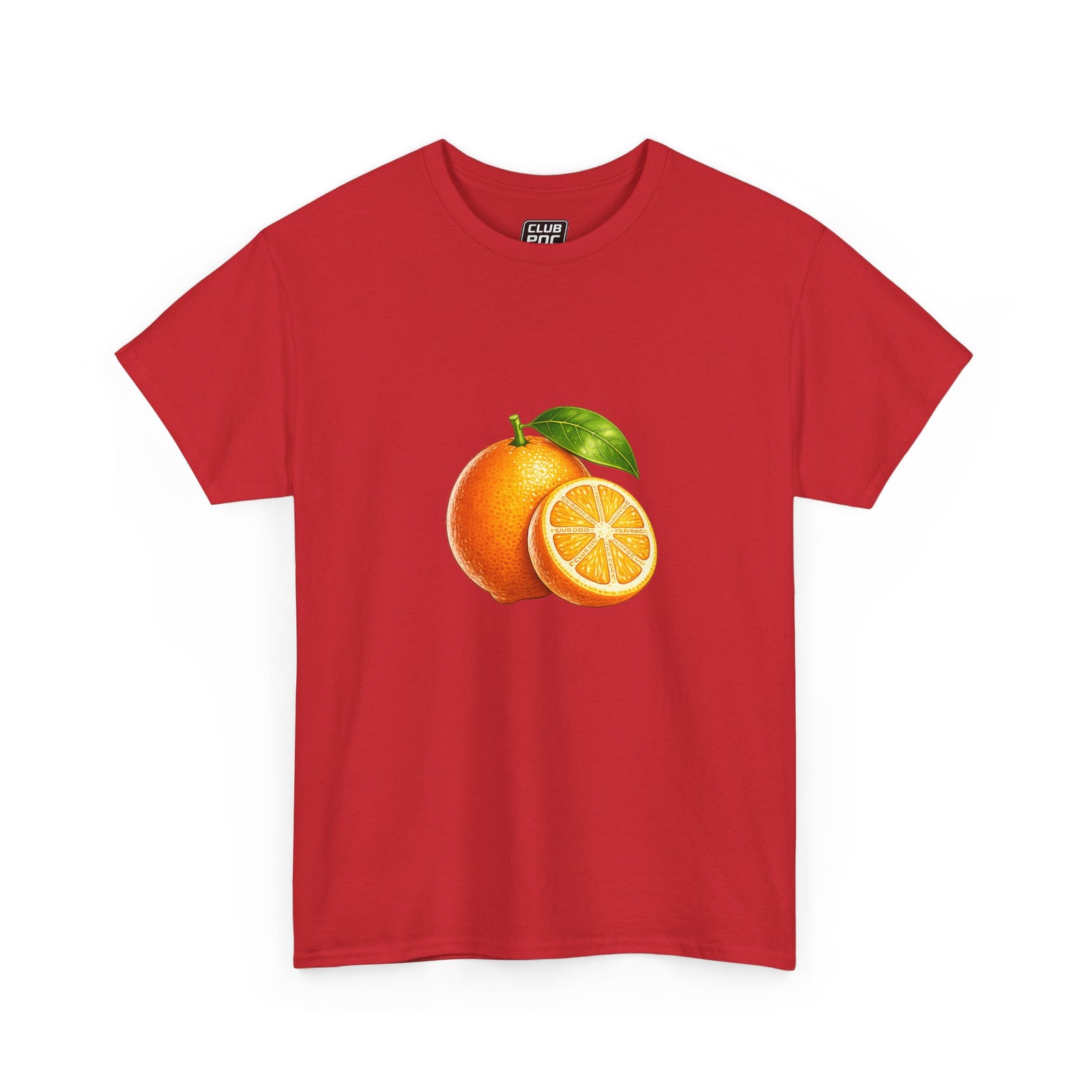 Club PDC Orange Fruit Graphic Tee — Fresh Citrus Retro Shirt