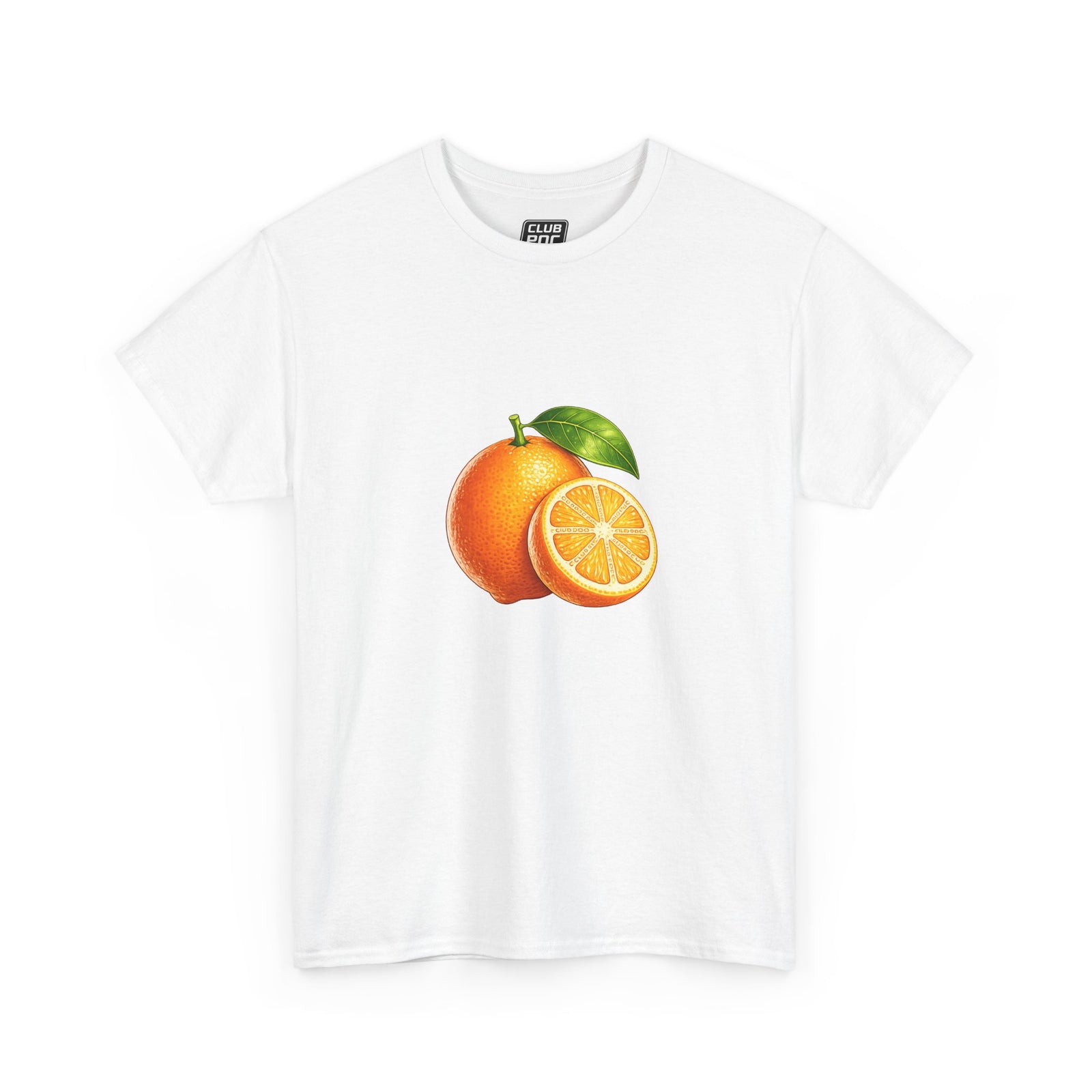 Club PDC Orange Fruit Graphic Tee — Fresh Citrus Retro Shirt
