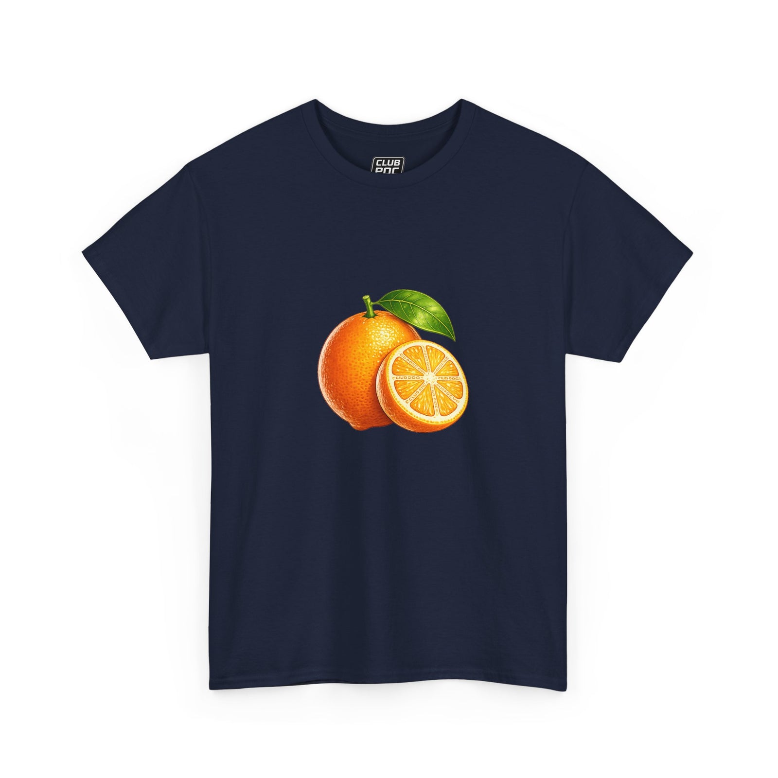 Club PDC Orange Fruit Graphic Tee — Fresh Citrus Retro Shirt