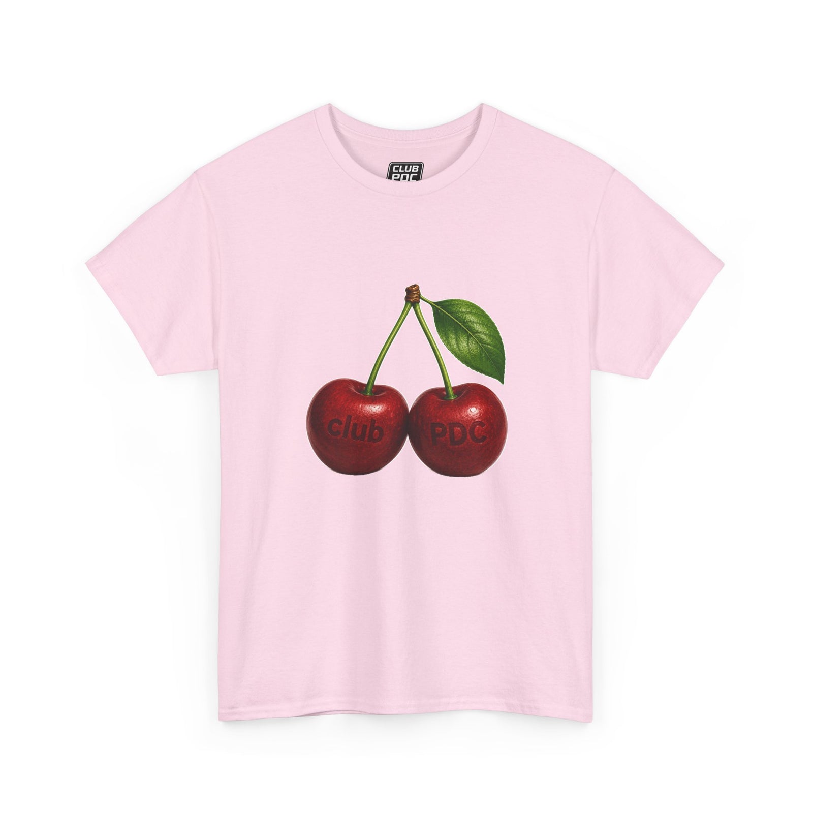Club PDC Cherry Graphic Tee — Retro Fruit Illustration T-Shirt