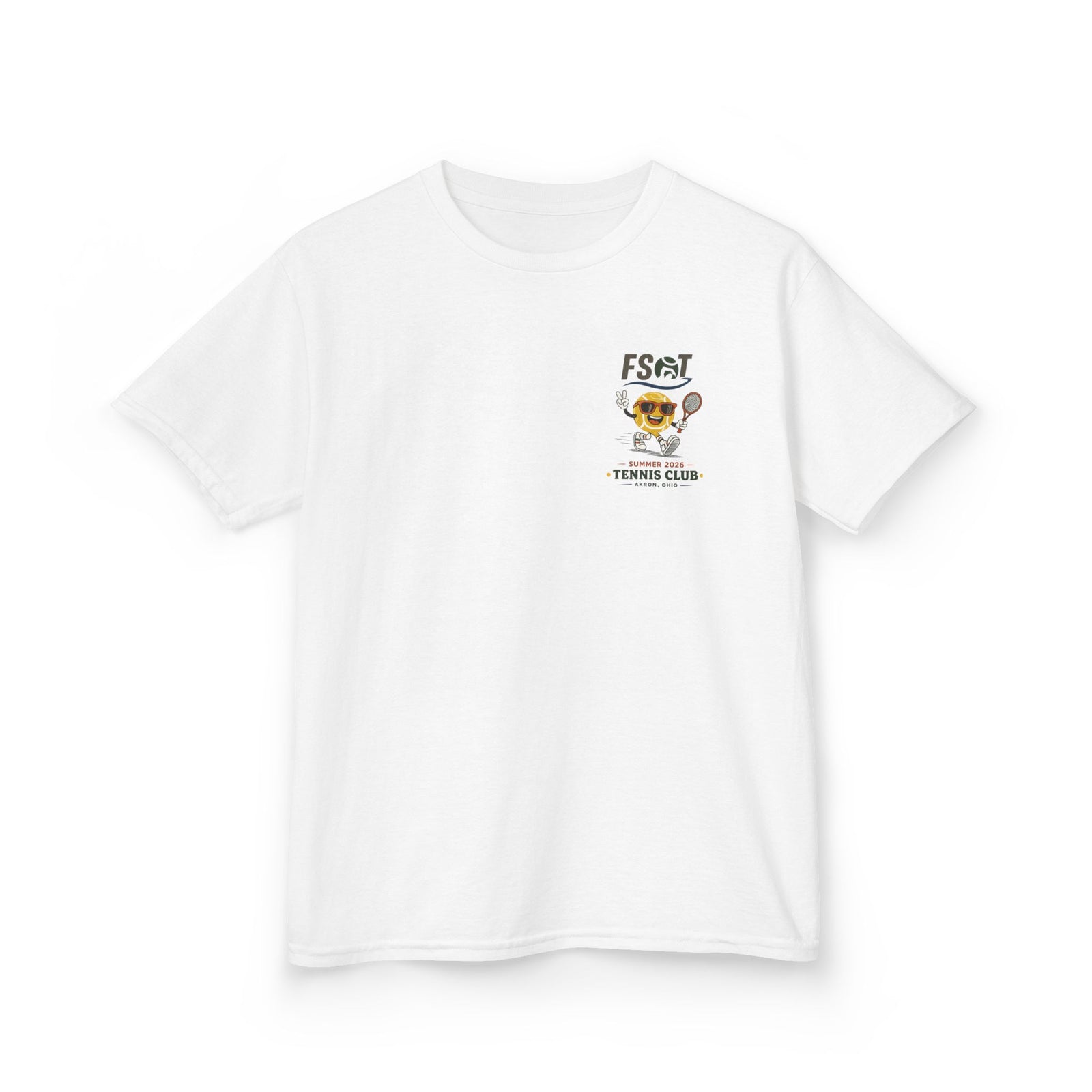 Kids Tee — "Good Vibes, Great Serves" Retro Tennis Club Shirt