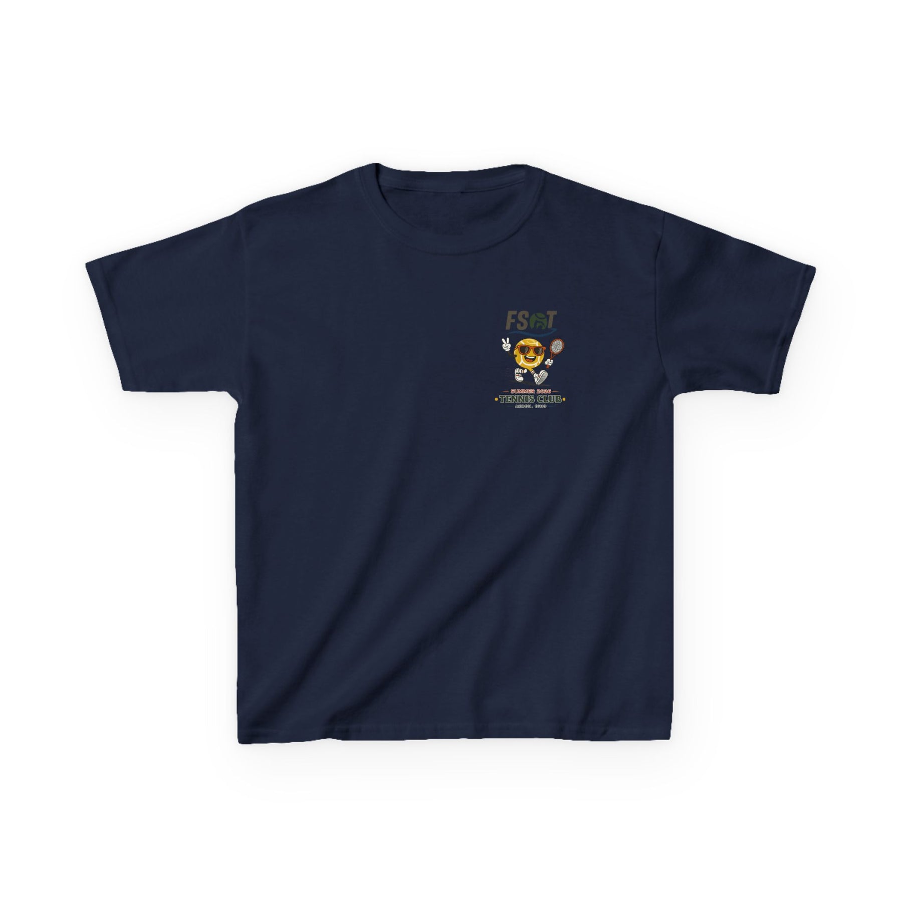 Kids Tee — "Good Vibes, Great Serves" Retro Tennis Club Shirt