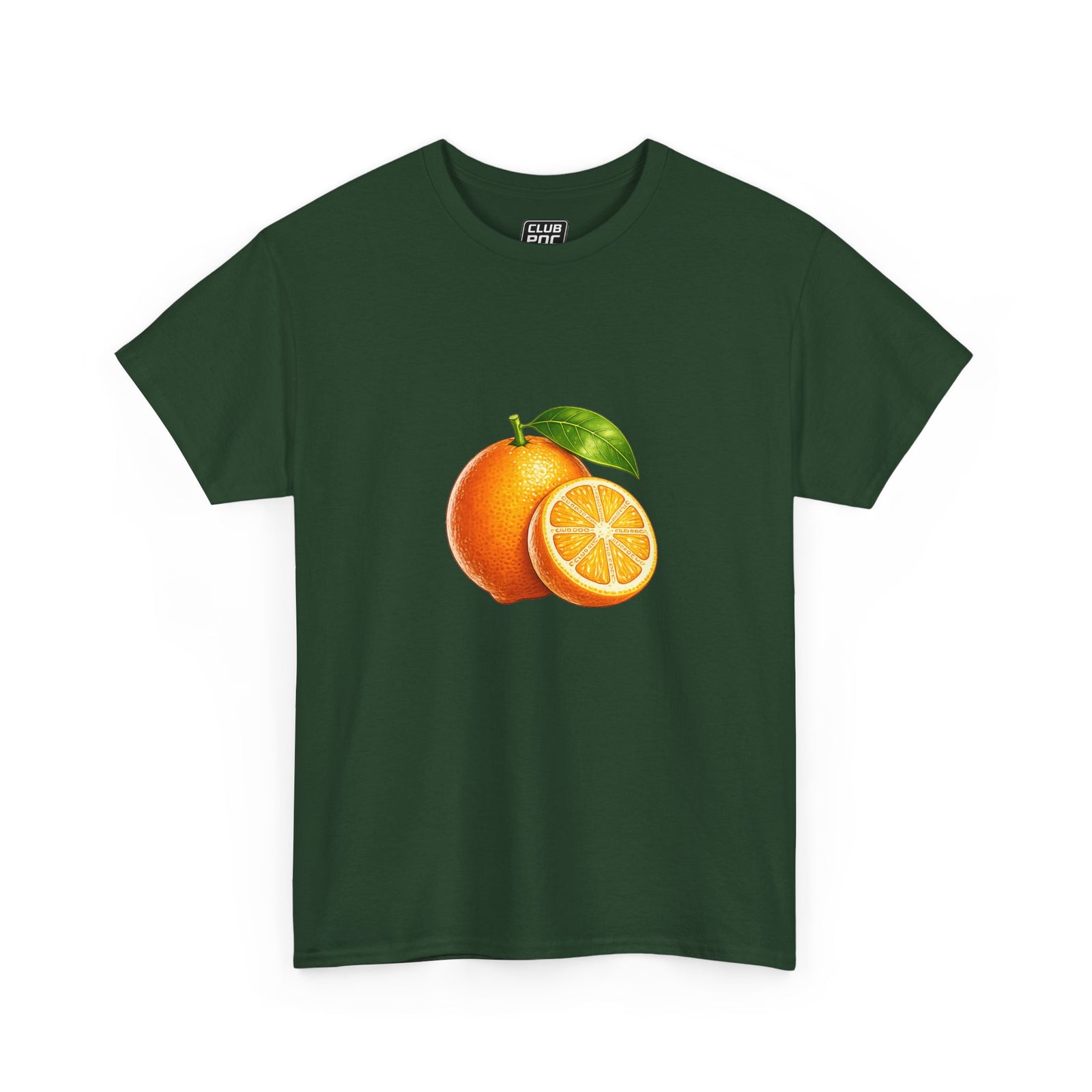 Club PDC Orange Fruit Graphic Tee — Fresh Citrus Retro Shirt